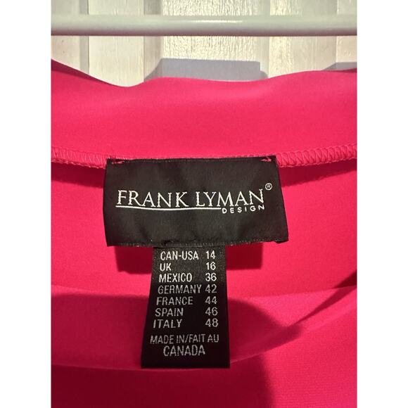 Frank Lyman Off The Shoulder Pink Blouse Size 14 Top Shirt - Picture 2 of 7